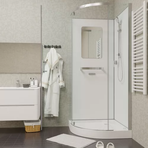 Кабина KORRA90T душевая Ceruttispa (90x90x205), Цвет профиля: Хром, Тип поддона: Низкий, изображение 3