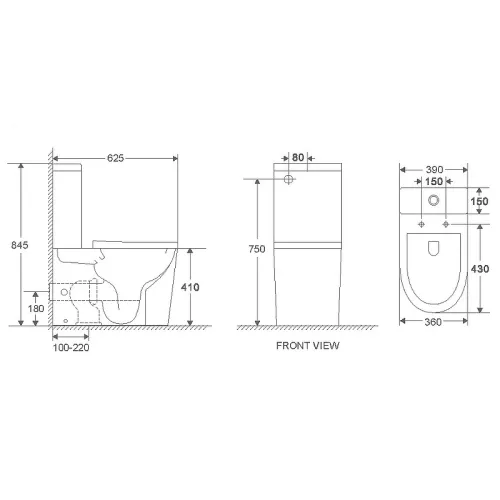 Унитаз компакт напольный WeltWasser WW SALZBACH 011 MT-BL  черный матовый, изображение 3
