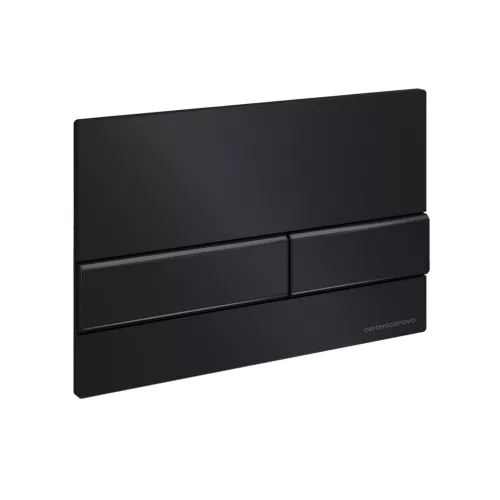 Система инсталляции для унитазов CERAMICANOVA Envision с кнопкой смыва Flat и креплениями, Внешний вид: кнопка цвет Черный, изображение 3