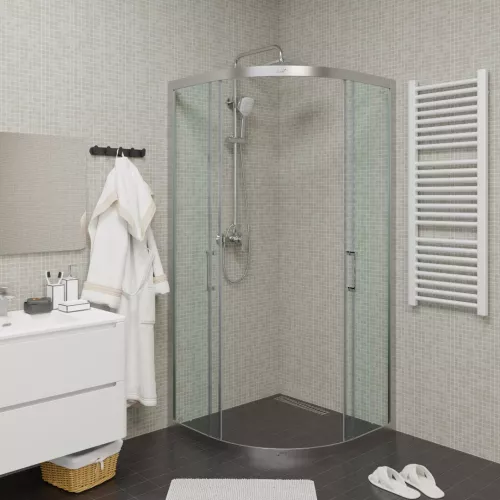 Душевой угол  VIVA100/90  Ceruttispa без поддона (100x100/90х90), Цвет профиля: Хром, Выбрать размер: 100х100, изображение 2