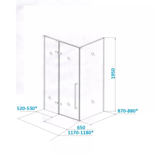 Душевой угол  C1AW  Ceruttispa без поддона (120x90x195), Цвет профиля: Белый, Выбрать размер: 120х90, изображение 8