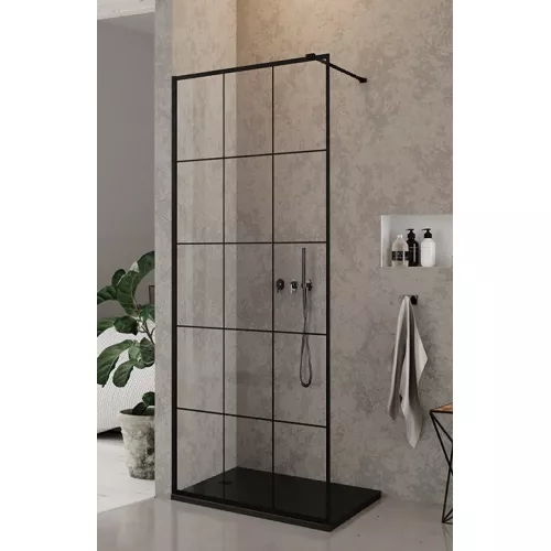 Душевая перегородка  MUZA T80/100 Ceruttispa без поддона (80x195), Цвет профиля: Черный, Выбрать размер: 80, изображение 5