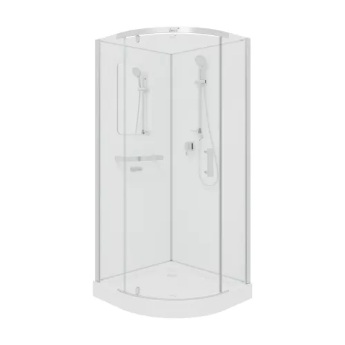 Кабина KORRA90T душевая Ceruttispa (90x90x205), Цвет профиля: Хром, Тип поддона: Низкий, изображение 4