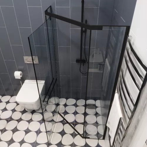 Душевой угол  CHIKA ZP91B/101B  Ceruttispa без поддона (90x90/100х100), Цвет профиля: Черный, Выбрать размер: 90х90, изображение 6