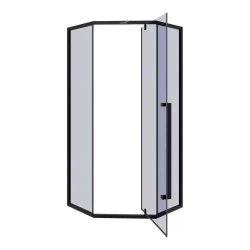 Душевой угол  C3AB  Ceruttispa без поддона (90x90x195), Цвет стекла: тонированное, Цвет профиля: Черный, Выбрать размер: 90х90, изображение 5