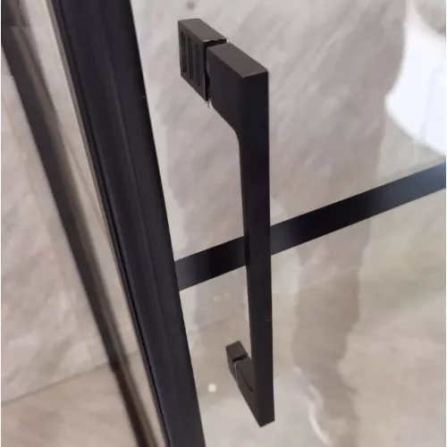 Душевой угол  MUZA90/120  Ceruttispa без поддона (90x90/80х120), Цвет профиля: Черный, Выбрать размер: 90х90, изображение 6