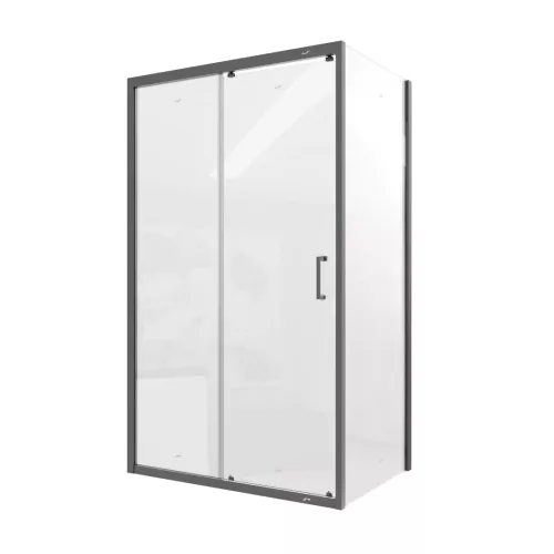 Душевой угол  GLORIA120B Ceruttispa без поддона (80x120x195), Цвет профиля: Черный, Выбрать размер: 80х120, изображение 4