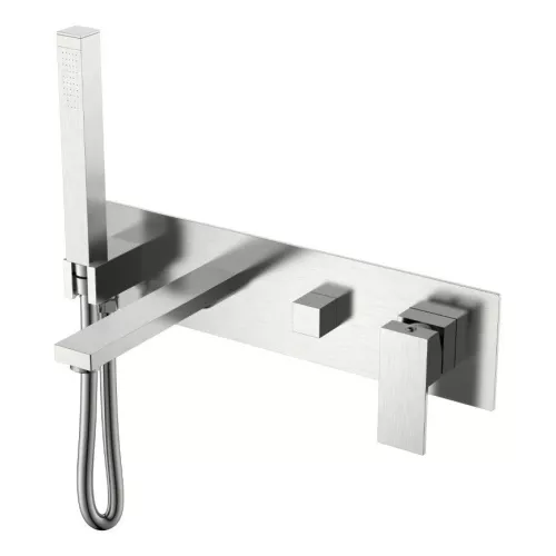 Душевая система встраиваемая   Boheme Qubic 474-2-NB Brushed Nickel, Выбрать цвет: Никель