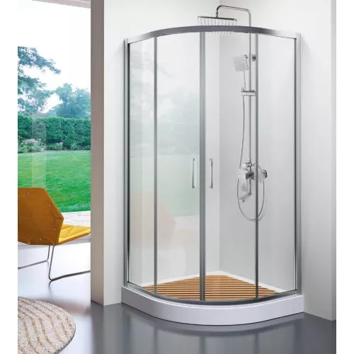 Душевой угол  VIVA100/90  Ceruttispa без поддона (100x100/90х90), Цвет профиля: Хром, Выбрать размер: 100х100, изображение 4