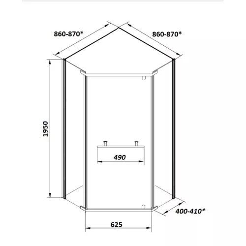 Душевой угол  CHIKA ZP91B/101B  Ceruttispa без поддона (90x90/100х100), Цвет профиля: Черный, Выбрать размер: 90х90, изображение 10
