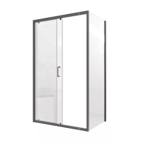 Душевой угол  GLORIA120B Ceruttispa без поддона (80x120x195), Цвет профиля: Черный, Выбрать размер: 80х120, изображение 5