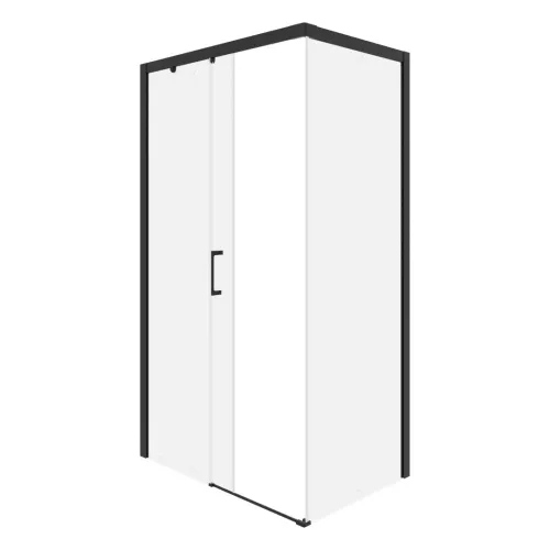 Душевой угол  VITO110B-L/R  Ceruttispa без поддона (80x110x195), Цвет профиля: Черный, Выбрать размер: 110х80, Ориентация: левая, изображение 7