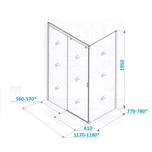 Душевой угол MARBELLA 120B L/R  Ceruttispa без поддона (80x120x190), Цвет профиля: Черный, Выбрать размер: 120х80, Ориентация: левая, изображение 12