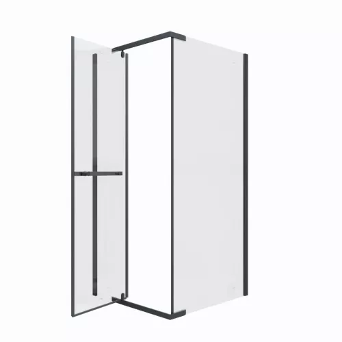 Душевой угол  MIMI ZQ91B  Ceruttispa без поддона (90x90x195), Цвет профиля: Черный, Выбрать размер: 90х90, изображение 6