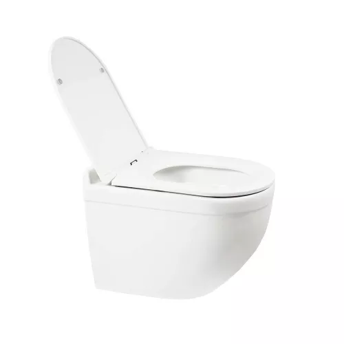 Унитаз подвесной Weltwasser WW SK Heimbach 043 GL-WT безободковый, с микролифтом, белый глянец, Выбрать цвет: Белый, изображение 2