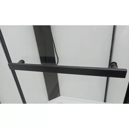 Кабина CHIKA901B душевая без крыши Ceruttispa (90x90x215-225), Цвет профиля: Черный, Тип поддона: Низкий, изображение 11