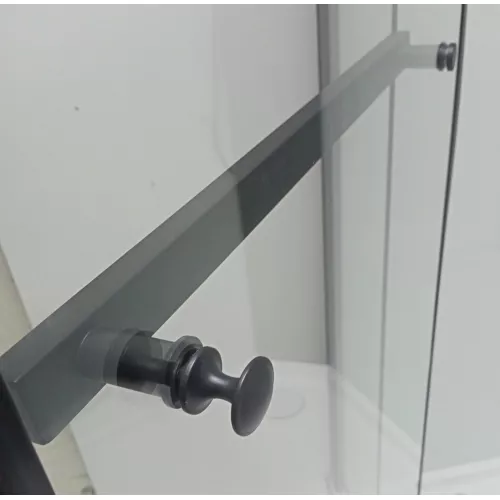 Кабина CHIKA901B душевая без крыши Ceruttispa (90x90x215-225), Цвет профиля: Черный, Тип поддона: Низкий, изображение 12