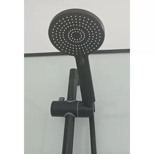 Кабина KORRA90B душевая без крыши Ceruttispa (90x90x205), Цвет профиля: Черный, Тип поддона: Низкий, изображение 9