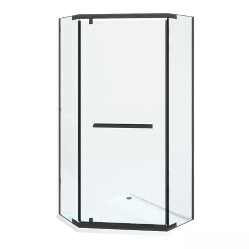 Душевой угол  CHIKA ZP91B/101B  Ceruttispa без поддона (90x90/100х100), Цвет профиля: Черный, Выбрать размер: 90х90, изображение 8