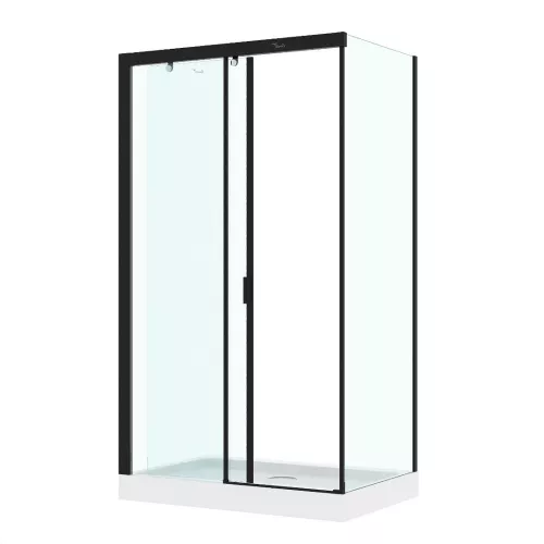 Душевой угол MARBELLA 120B L/R  Ceruttispa без поддона (80x120x190), Цвет профиля: Черный, Выбрать размер: 120х80, Ориентация: левая, изображение 9