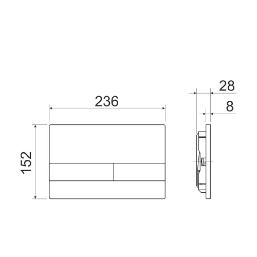 Система инсталляции для унитазов CERAMICANOVA Envision с кнопкой смыва Flat и креплениями, Внешний вид: кнопка цвет Черный, изображение 5