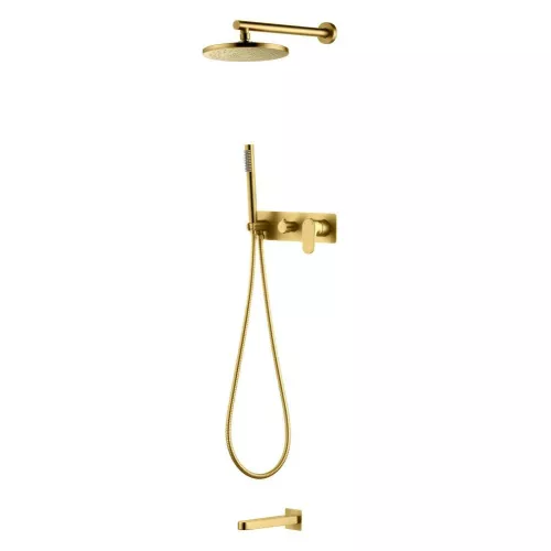 Душевая система встраиваемая  Boheme Spectre 454-2-G металл глянцевая, Выбрать цвет: Золото