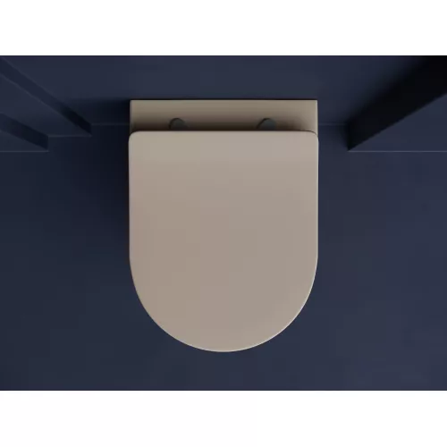 Подвесной унитаз CERAMICANOVA Balearica Rimless (цвет Капучино Матовый), Выбрать цвет: Капучино матовый, изображение 4