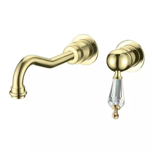 Смеситель для раковины встраиваемый BOHEME Imperiale Ripresa 327, Выбрать цвет: Золото/хрусталь