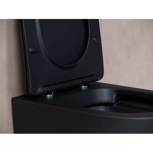 Подвесной унитаз CERAMICANOVA Balearica Rimless (цвет Черный Матовый), Выбрать цвет: Черный матовый, изображение 6