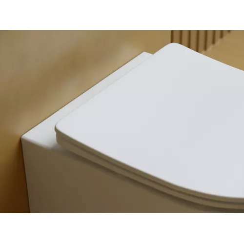 Подвесной унитаз CERAMICANOVA Balearica Rimless (цвет Белый Матовый), Выбрать цвет: Белый матовый, изображение 4