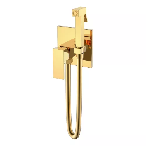 Смесители: Душ гигиенический  Boheme Qubic 477-G Shinny Gold 1 в магазине Акватория