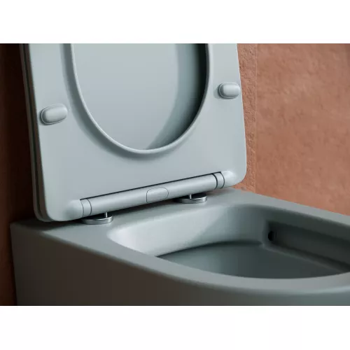 Подвесной унитаз CERAMICANOVA Balearica Rimless (цвет Антрацит Матовый), Выбрать цвет: Антрацит матовый, изображение 6