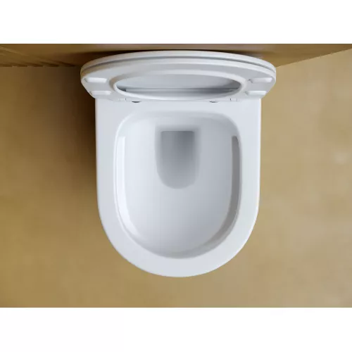 Подвесной унитаз CERAMICANOVA Balearica Rimless (цвет Белый Матовый), Выбрать цвет: Белый матовый, изображение 7