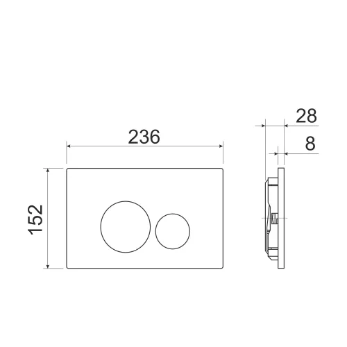 Система инсталляции для унитазов CERAMICANOVA Envision с кнопкой смыва Round  и креплениями, Внешний вид: кнопка цвет Хром, изображение 4