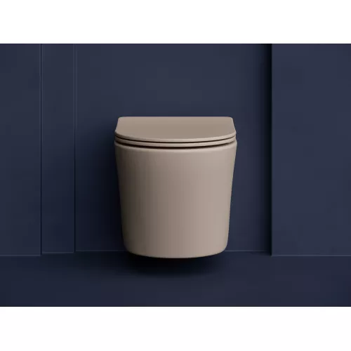 Подвесной унитаз CERAMICANOVA Balearica Rimless (цвет Капучино Матовый), Выбрать цвет: Капучино матовый, изображение 3