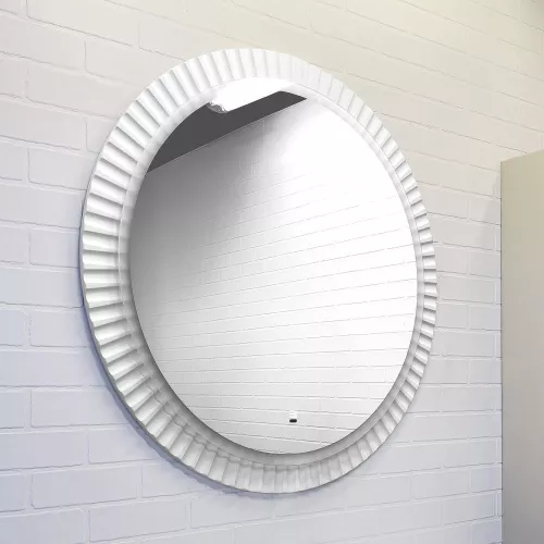 Мебель для ванной: Зеркало Comforty Мадрид-70 LED-подсветка, бесконтактный сенсор, белый матовый, антизапотевание 1 в магазине Акватория