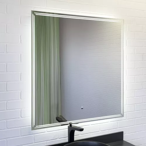 Зеркало Comforty Джанкой 90 LED-подсветка, 88х88 см, бесконтактный сенсор, Антизапотевание (подогрев зеркала): Нет