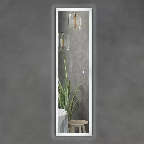Вертикальное ростовое зеркало для ванной Comforty Люпин 440x1580 LED-подсветка, бесконтактный сенсор