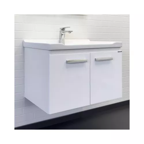 Тумба-умывальник Comforty Рига 70 белый глянец с раковиной Comforty 9335-70, изображение 3