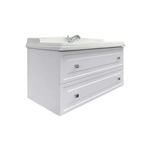 Тумба-умывальник Comforty Феррара-100 белая с раковиной Comforty 3310  НОВИНКА!!!!