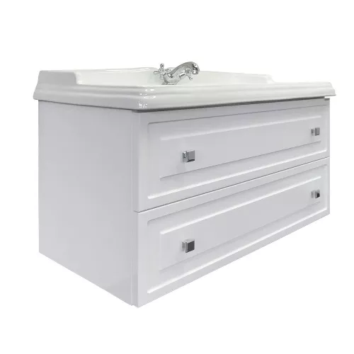 Тумба-умывальник Comforty Феррара-100 белая с раковиной Comforty 3310  НОВИНКА!!!!, изображение 2