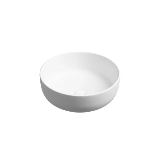Раковина накладная CERAMICANOVA Taycan, круглая, 375x375x140, белая матовая, Выбрать цвет: Белый матовый, изображение 6