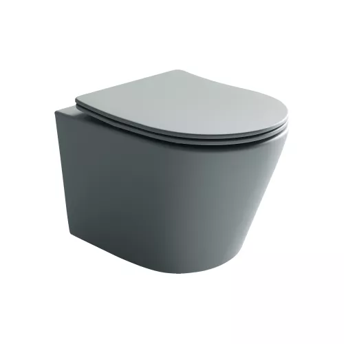Подвесной унитаз CERAMICANOVA Balearica Rimless (цвет Антрацит Матовый), Выбрать цвет: Антрацит матовый