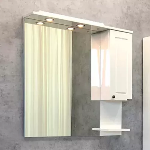 Мебель для ванной: COMFORTY. Зеркало-шкаф "Севилья-85/100" слоновая кость 1 в магазине Акватория
