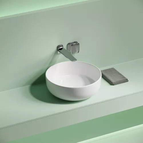 Раковина накладная CERAMICANOVA Taycan, круглая, 375x375x140, белая, Выбрать цвет: Белый, изображение 4