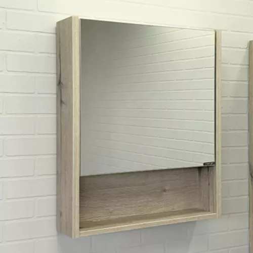 Зеркало-шкаф Comforty Марио, Выбрать размер: 60, Выбрать цвет: Дуб дымчатый