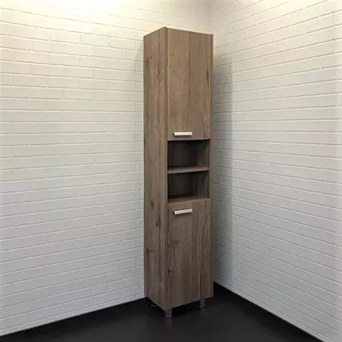 COMFORTY. Шкаф-колонна "Марио-40" дуб/сосна, Выбрать размер: 40, Выбрать цвет: дуб темный, изображение 2