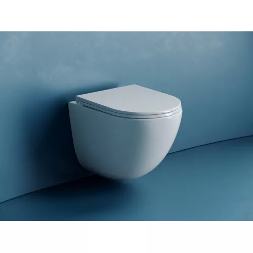 Подвесной унитаз CERAMICANOVA Vogue безободковый, смыв торнадо, Выбрать цвет: Белый, изображение 3