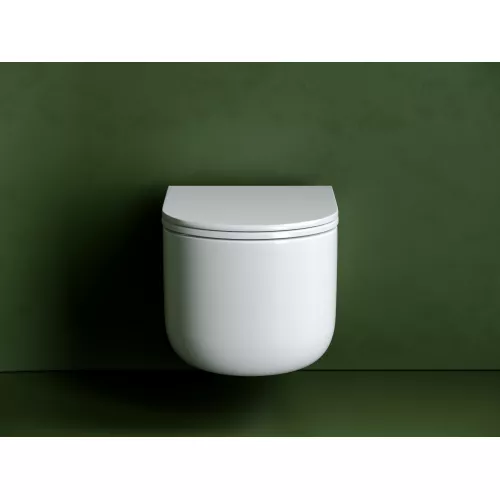 Подвесной унитаз CERAMICANOVA Ulma безободковый, смыв торнадо, Выбрать цвет: Белый, изображение 3