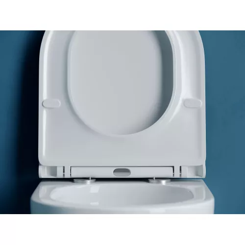 Подвесной унитаз CERAMICANOVA Vogue безободковый, смыв торнадо, Выбрать цвет: Белый, изображение 8